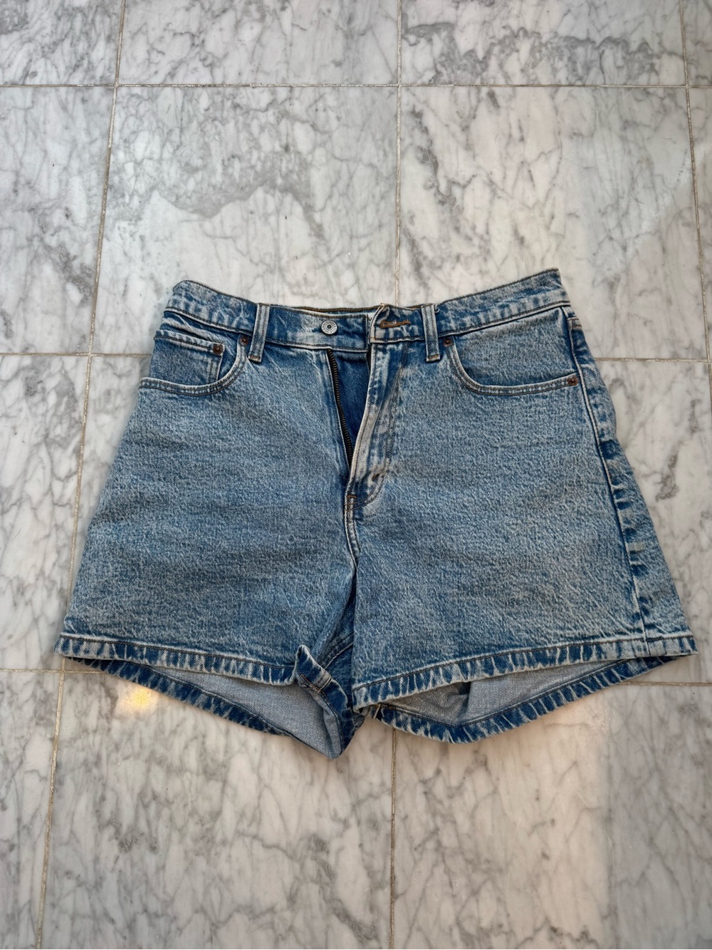 Abercrombie & Fitch Curve Love Denim Shorts